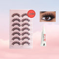 Max Volume False Lashes - Bold & Dramatic, 7 pairs + Glue, 17mm, Reusable